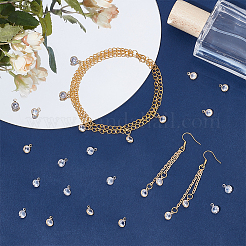 80 шт. 2 цвета латунные подвески с микропаве и кубическим цирконием&nbsp;KK-UN0005-15