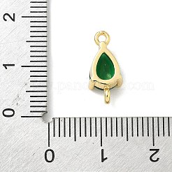 Ciondoli connettore in ottone con pavé di zirconi cubici&nbsp;KK-Z120-31G-01