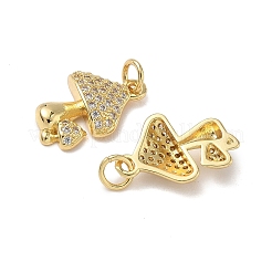 Pendentifs avec zircon cubiques à micro-pavés en laiton&nbsp;KK-H522-01C-G