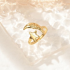 Кольца-манжеты star moon из нержавеющей стали 304 для женщин&nbsp;RJEW-U039-02G