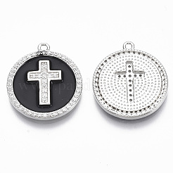 Ottone micro spianare pendenti zirconi&nbsp;KK-R130-035-01P-NF