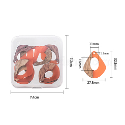 Подвески из смолы и дерева&nbsp;RESI-OL0001-08C