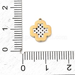 Breloques en acier inoxydable 304 micro pavé de zircones cubiques&nbsp;STAS-I356-04G-07