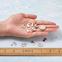 32 шт. 4 стиля подвески в виде кролика из нержавеющей стали 304&nbsp;STAS-TA0002-13P