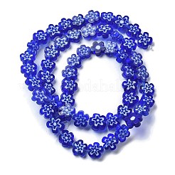 Ручной работы millefiori стеклянные бусины нитки&nbsp;LAMP-F035-09D