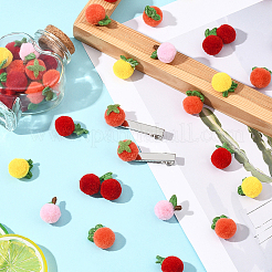 72шт 6 вида шерстяного фетра мяч&nbsp;AJEW-SC0031-38