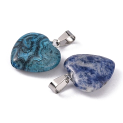 Pendentifs de pierres naturelles et synthétiques coeur&nbsp;X-G-Q438-M