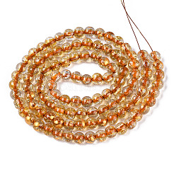 Хрустящие прозрачные стеклянные бусины нити&nbsp;GLAA-N030-8mm-01G