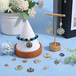 40 pièces 10 styles pendentifs en strass en cristal d'alliage&nbsp;FIND-SC0006-74