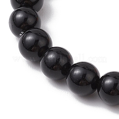 3 bracelet extensible en perles de pierres précieuses naturelles rondes chakra pour femmes&nbsp;BJEW-JB10967
