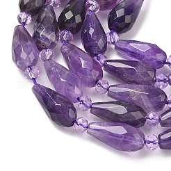 Природный аметист нитей бисера&nbsp;G-G453-F04-8x16mm