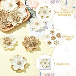 24 шт. 6 стиля цветочные украшения из мешковины аксессуары&nbsp;DIY-CJ0003-14