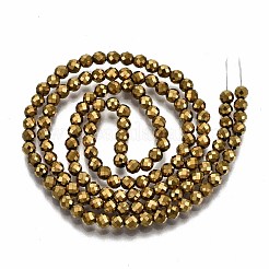 Гальванизировать немагнитных синтетический гематит бисер пряди&nbsp;G-T114-60A-G