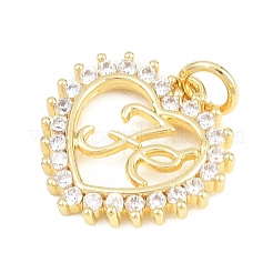 Colgante micropavé cubic zirconia de latón&nbsp;KK-F938-30G-01