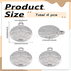 4 шт. подвески из нержавеющей стали 304&nbsp;STAS-LP0002-95P