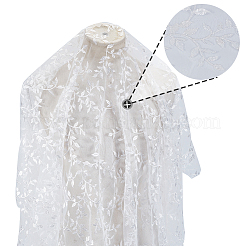 Tissus de broderie en dentelle de feuilles de polyester&nbsp;DIY-WH20081-073B