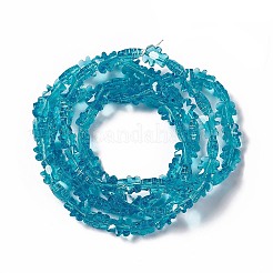 Прозрачные стеклянные бусины гальваническим пряди&nbsp;GLAA-C023-03C