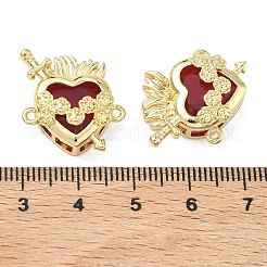 Подвески из латуни с прозрачным фианитом&nbsp;KK-F933-09A-G