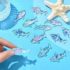 12 шт. прозрачные светящиеся акриловые подвески&nbsp;TACR-YW0003-43