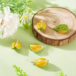 5 colgante de resina opaca con forma de fruta.&nbsp;RESI-TADJ0001-02E