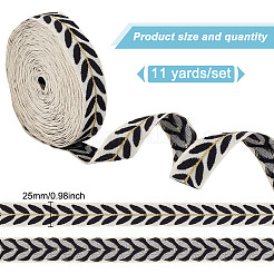 Environ 10.5~11 mètre de rubans jacquard en polycoton de style ethnique&nbsp;OCOR-GO0001-15E