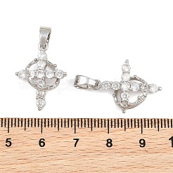 Ciondoli in ottone con pavé di zirconi chiari&nbsp;KK-CBA6A75-55B-P