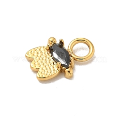 Placcatura ionica (ip) acciaio inossidabile 304 con ciondoli in strass&nbsp;STAS-G351-17G-01