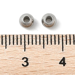 Круглые бусины-разделители из нержавеющей стали 201&nbsp;STAS-E082-08