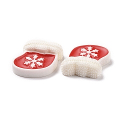 Кабошоны из непрозрачной смолы с рождественской тематикой&nbsp;X-RESI-G029-A08