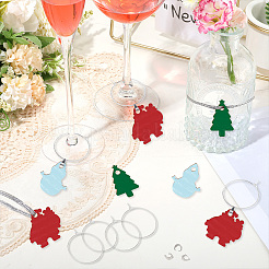 24 шт. 3 стиля фанерное деревянное кольцо для этикетки на бокал для вина&nbsp;FIND-WH20050-005