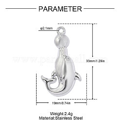 Anhänger aus Edelstahl 304&nbsp;STAS-OY019-47P