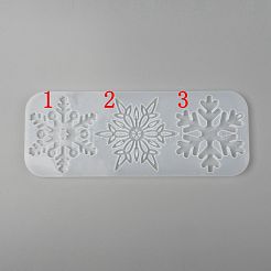 Рождественские поделки снежинки силиконовые кулон Молды&nbsp;X-DIY-P006-31