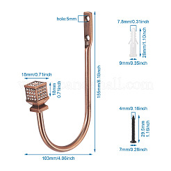 Tenda appendiabiti a forma di u in lega di zinco&nbsp;SW-TAC0002-08A