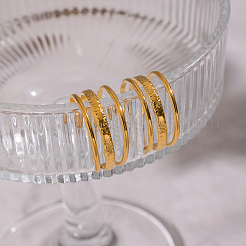 Минималистичные серьги-гвоздики в форме тройной буквы С из нержавеющей стали 304.&nbsp;FG8025