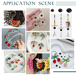 7 Stränge 7 Stile undurchsichtige einfarbige Glasperlenstränge&nbsp;EGLA-GO0001-02C