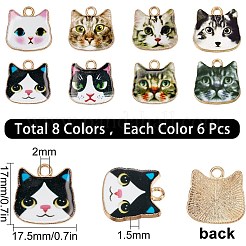 48 шт. 8 подвески из эмалевого сплава с принтом&nbsp;FIND-SC0003-20