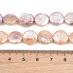 Stränge aus natürlichen barocken Keshi-Perlenmünzperlen&nbsp;PA-CBAFEE8-15C
