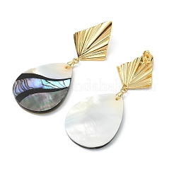 Boucles d'oreilles avec pendentif en laiton&nbsp;EJEW-JE07158