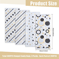 Nougat-Bonbon-Verpackungsbeutel-Set aus Kunststoff&nbsp;ABAG-WH0046-23