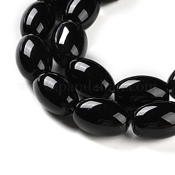 Brins de perles d'agate onyx noir naturel&nbsp;G-NH0019-C05-13