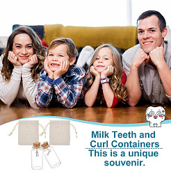 Прозрачное стекло мой первый локон и мой первый зуб книга памятная бутылка&nbsp;AJEW-FG00016