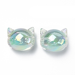 УФ-покрытие радужными переливающимися акриловыми бусинами&nbsp;OACR-H015-05D