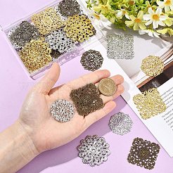 64 шт. 8 стиля железных филигранных соединительных звеньев&nbsp;IFIN-YW0004-09