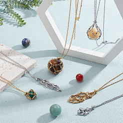 6 шт. 6 стиля 304 нержавеющая сталь кабельная цепь ожерелье изготовление&nbsp;NJEW-PH0001-34B