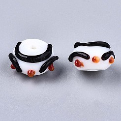 Ручной работы ухабистым Шарики Lampwork&nbsp;LAMP-S194-006A