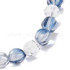 Braccialetti elastici con perline di vetro trasparenti per donna&nbsp;BJEW-JB12159-01