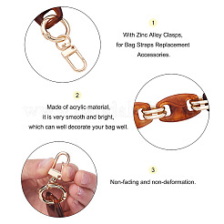 2 шт. 2 цвета акриловый ремешок с цепочкой для бордюров&nbsp;FIND-GN0001-28