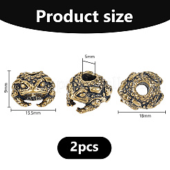 Perles européennes en laiton&nbsp;KK-WH0079-196B