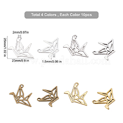 40 pièces 4 couleurs pendentifs en alliage de style tibétain&nbsp;FIND-SC0001-81