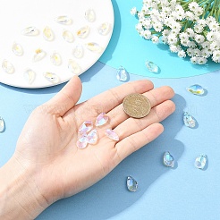 30 Stück facettierte Glasanhänger&nbsp;GLAA-YW0005-49